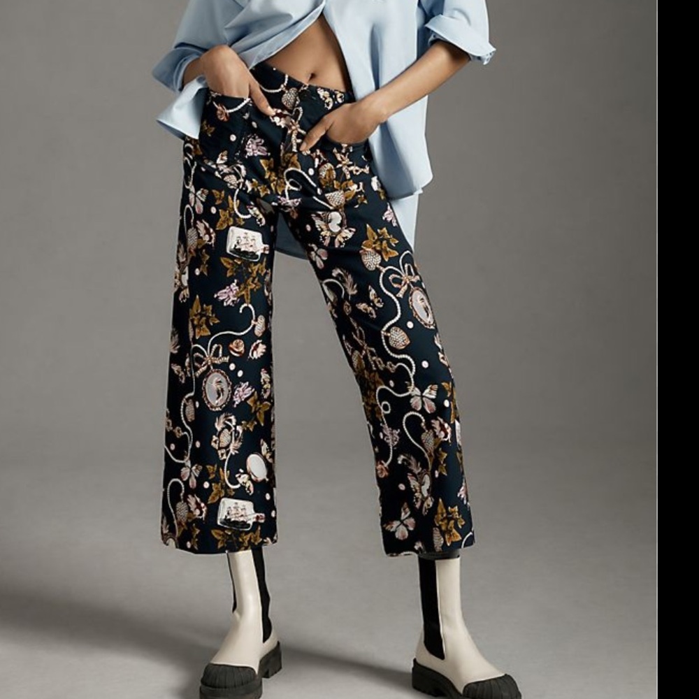 Maeve The Colette Dark Blue Cropped Pants